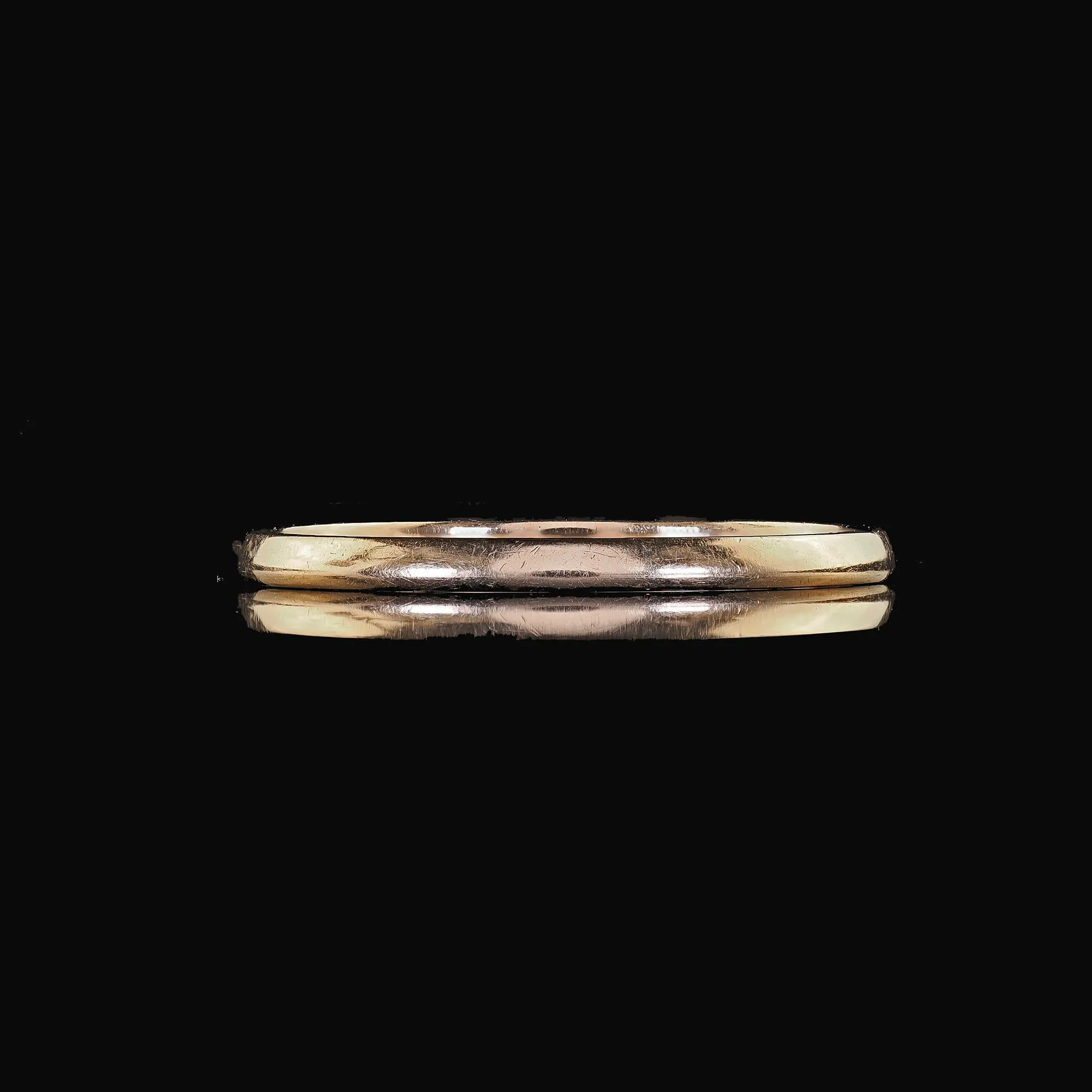Antique Art Deco 14K Yellow Gold Thin Classic Wedding Band - Size 6 1/2