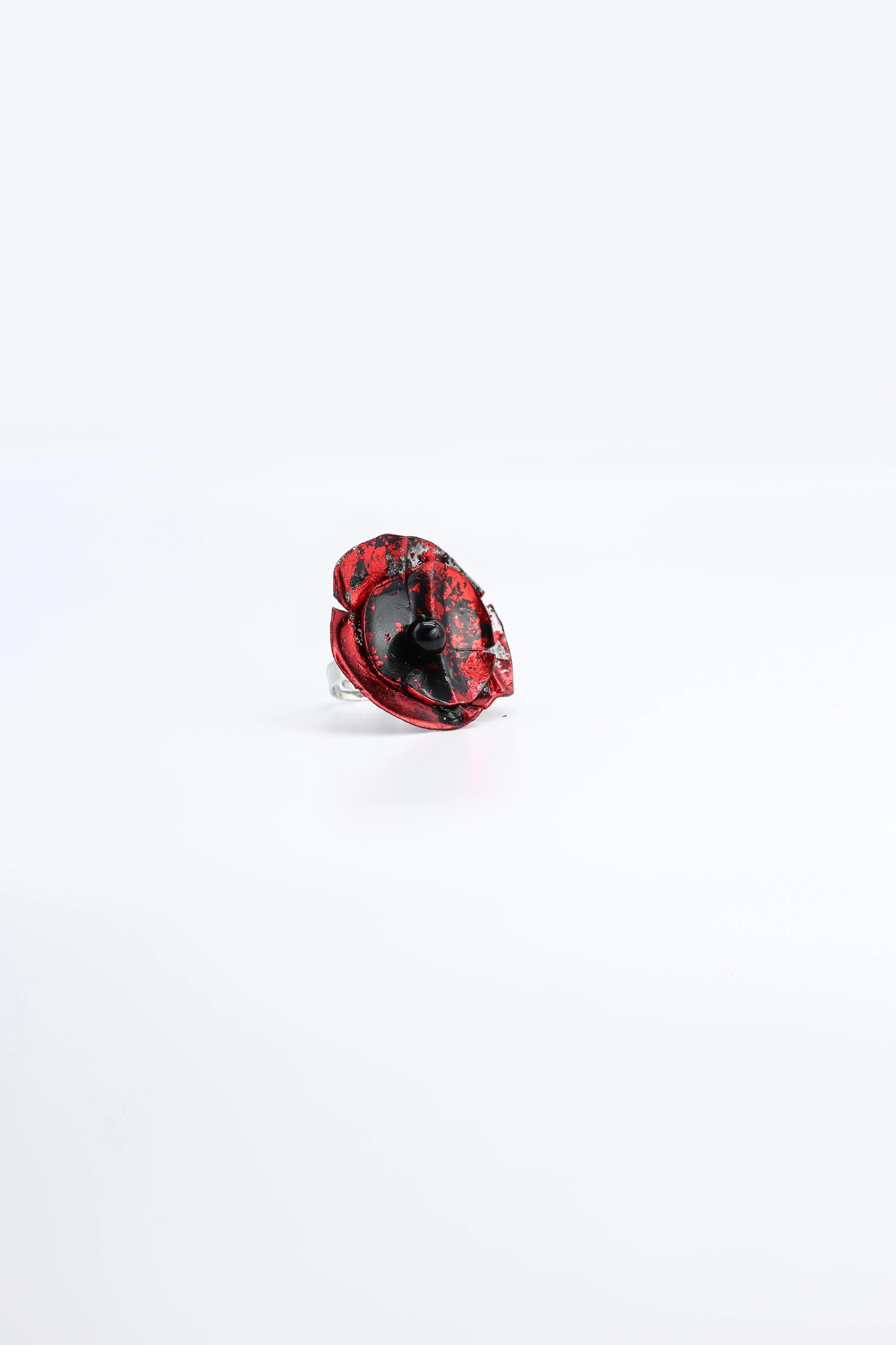 Aqua Poppy Rings - Hand gilded - Small