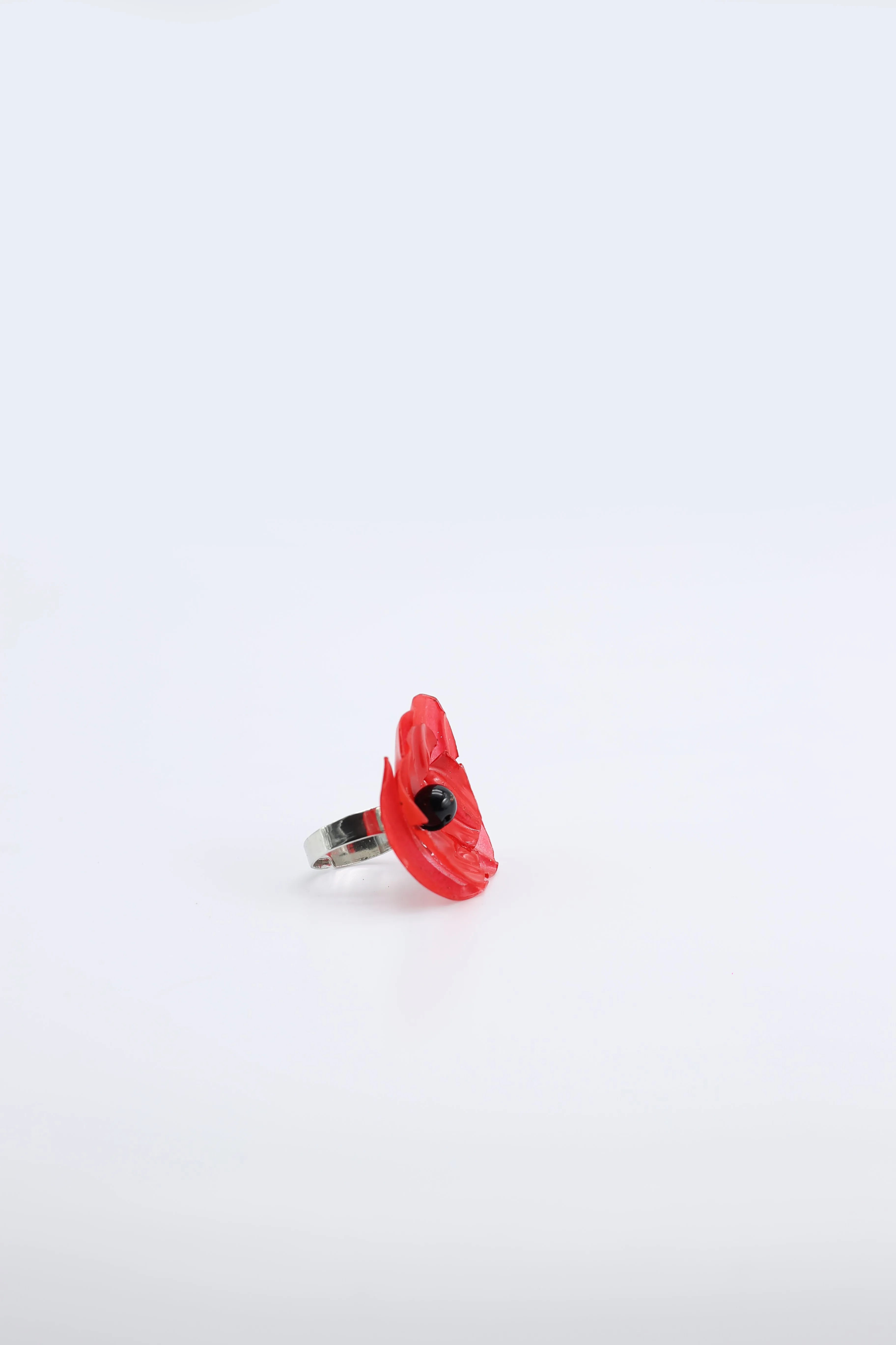 Aqua Poppy Rings - Hand gilded - Small