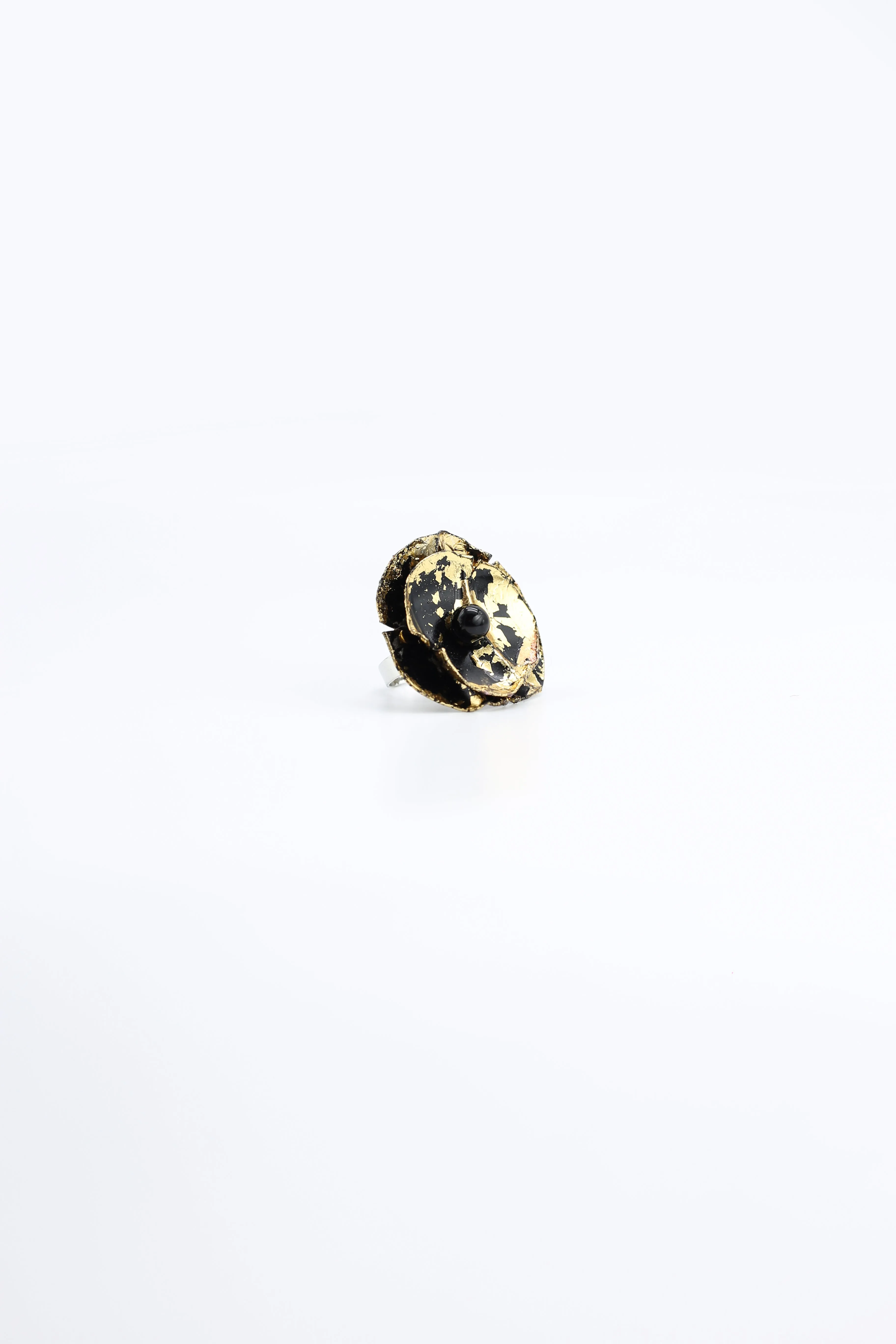 Aqua Poppy Rings - Hand gilded - Small