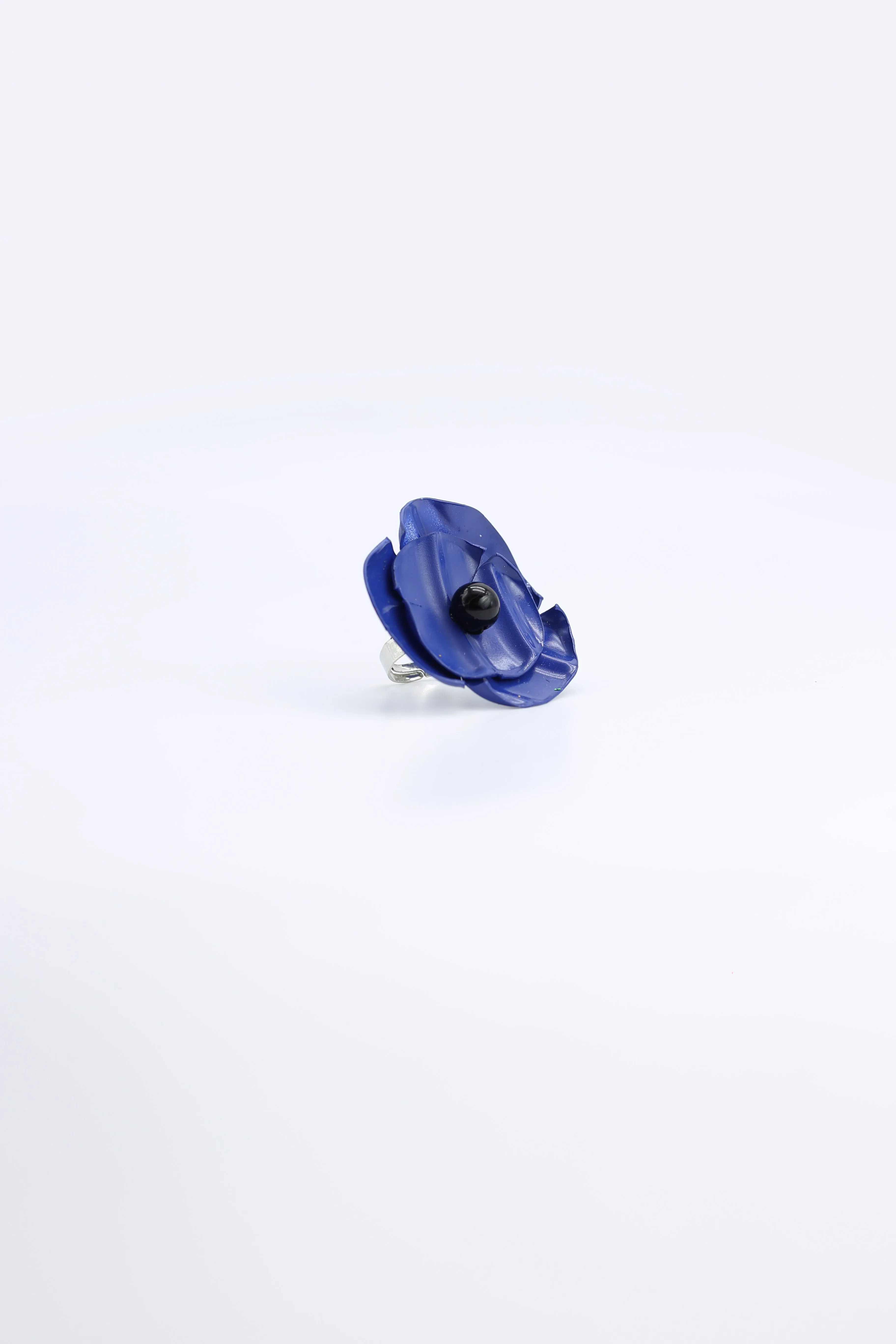 Aqua Poppy Rings - Hand gilded - Small
