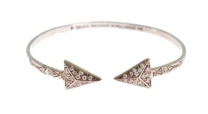Arrow Crystal 925 Silver Bangle Bracelet