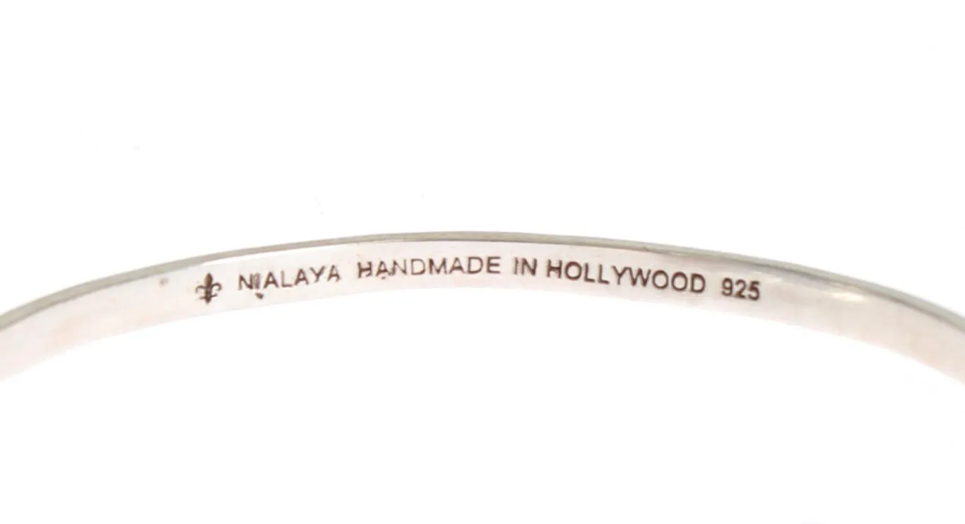 Arrow Crystal 925 Silver Bangle Bracelet