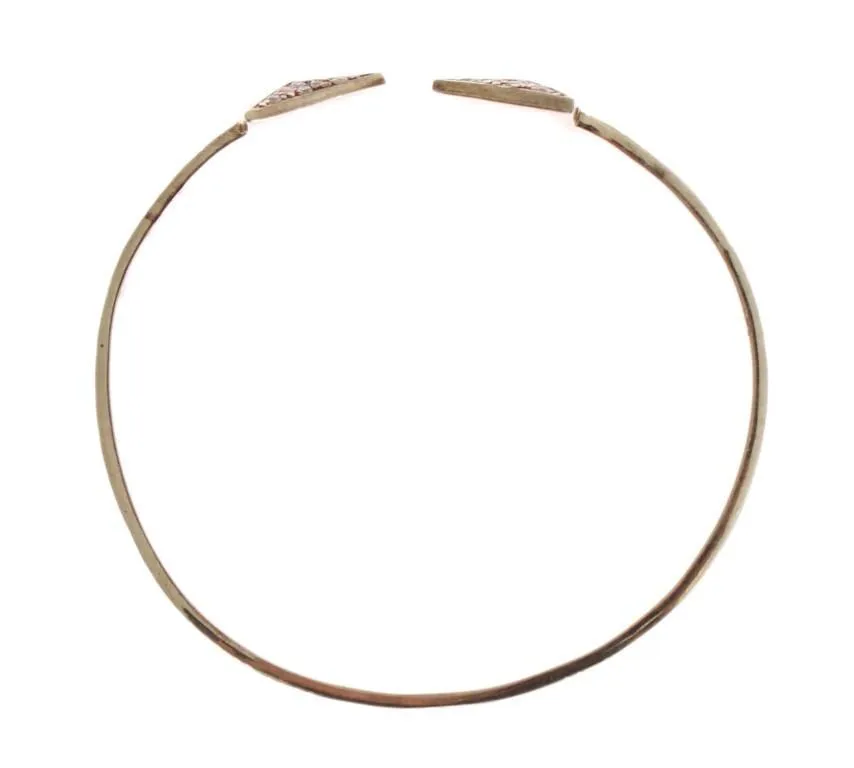 Arrow Crystal 925 Silver Bangle Bracelet