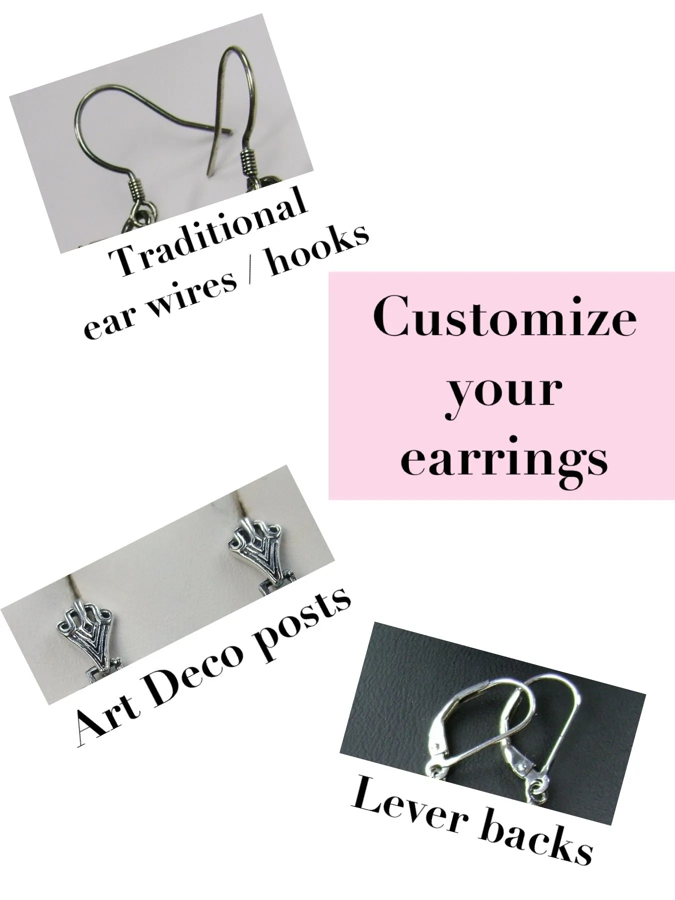 Art Deco Earrings, Ruby & White Cubic Zirconia Vintage Reproduction Jewelry #E61
