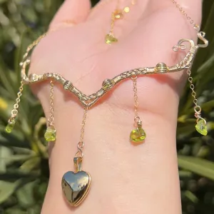 Astraea Lovers Locket Peridot 14KGF ✵