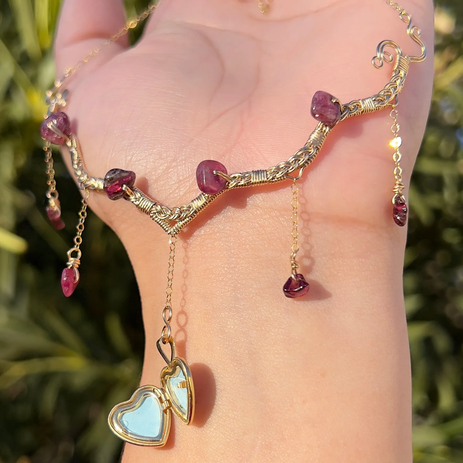 Astraea Lovers Locket Pink Tourmaline 14KGF ✵