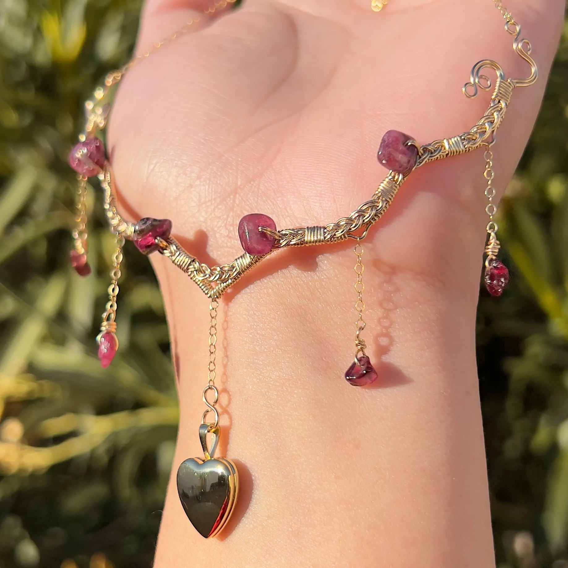 Astraea Lovers Locket Pink Tourmaline 14KGF ✵