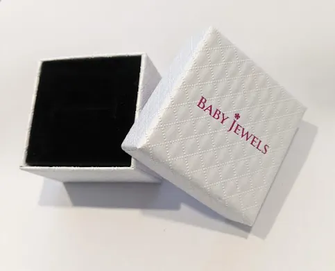 Baby and Children's Bracelets:  14k White Gold Bracelet with Clear CZ Hearts and Gift Box