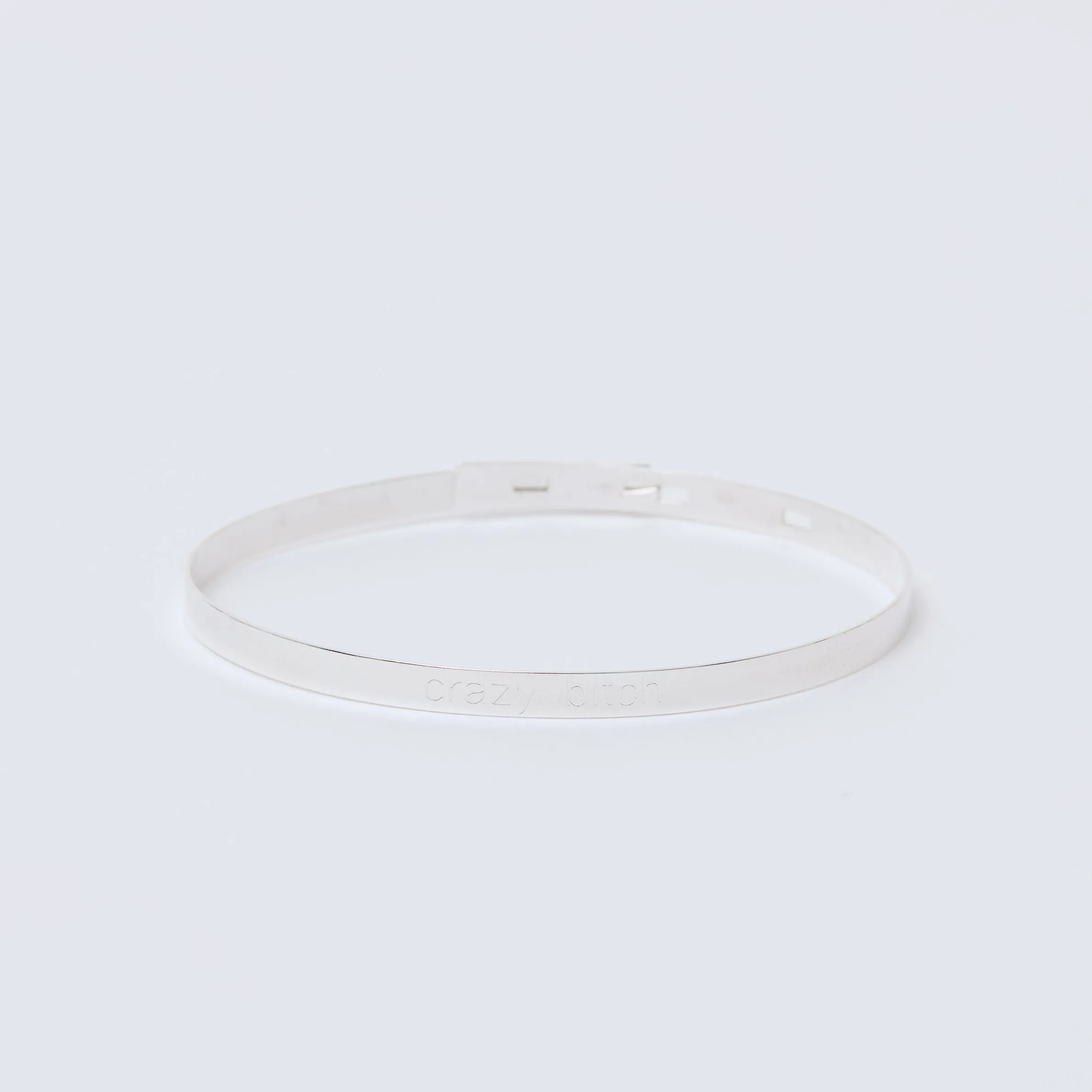 BANGLE CRAZY BITCH - SILVER