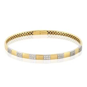 Bangle in 18k Gold with Diamonds