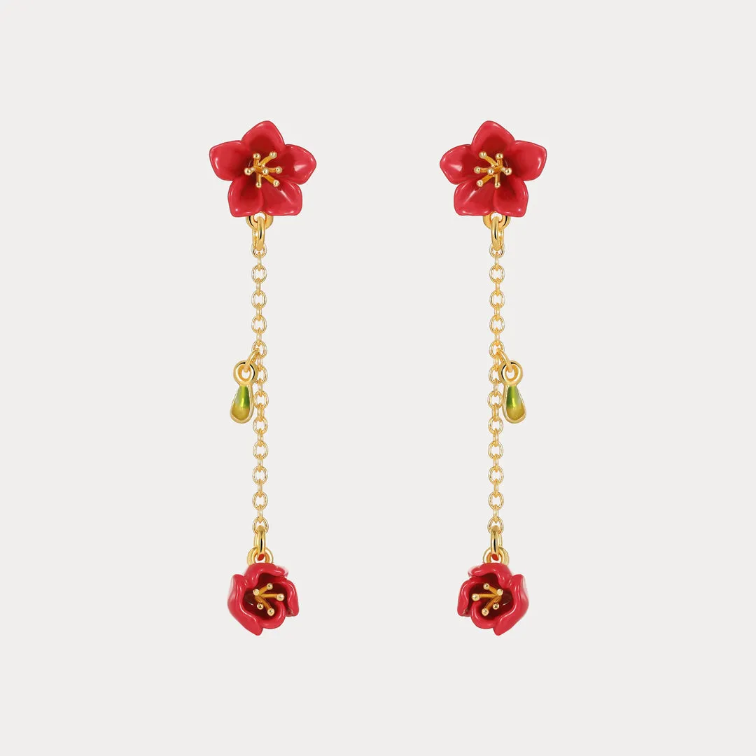 Begonia Flower Earrings