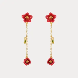Begonia Flower Earrings