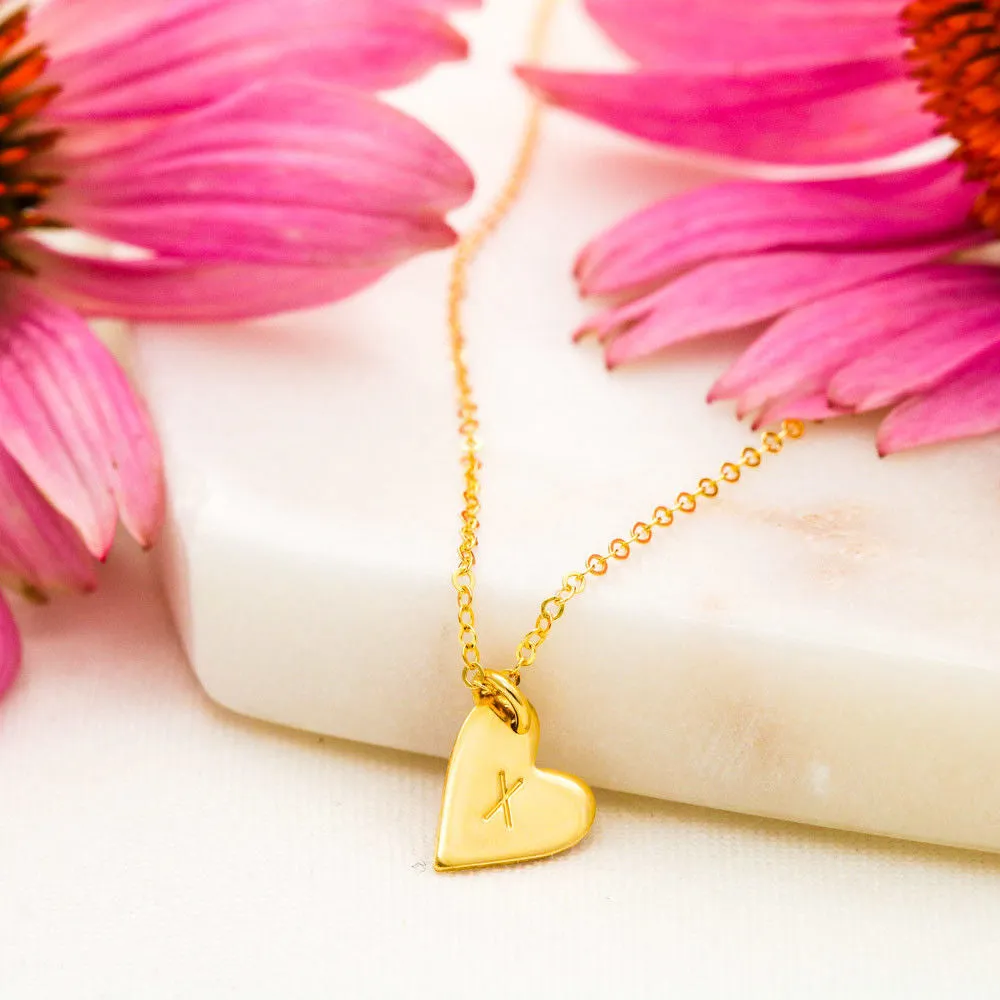 Best Friends Heart Charm Necklace