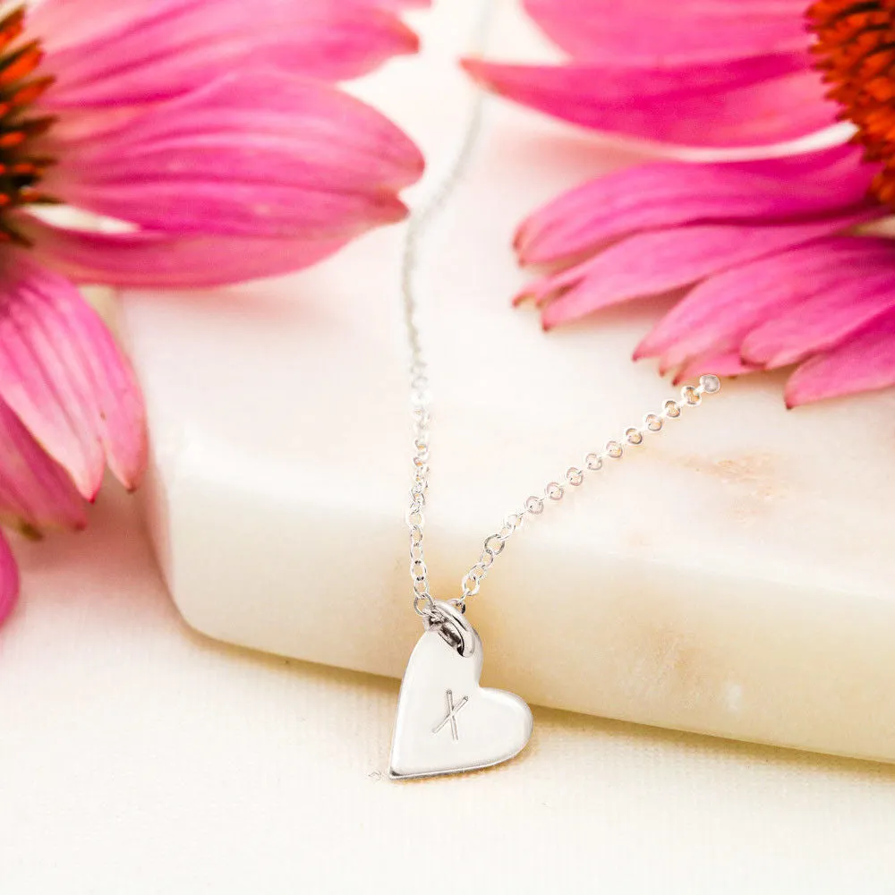 Best Friends Heart Charm Necklace
