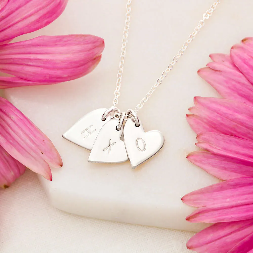 Best Friends Heart Charm Necklace