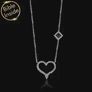Bible Scripture Necklace With Nano Bible - Amora Necklace