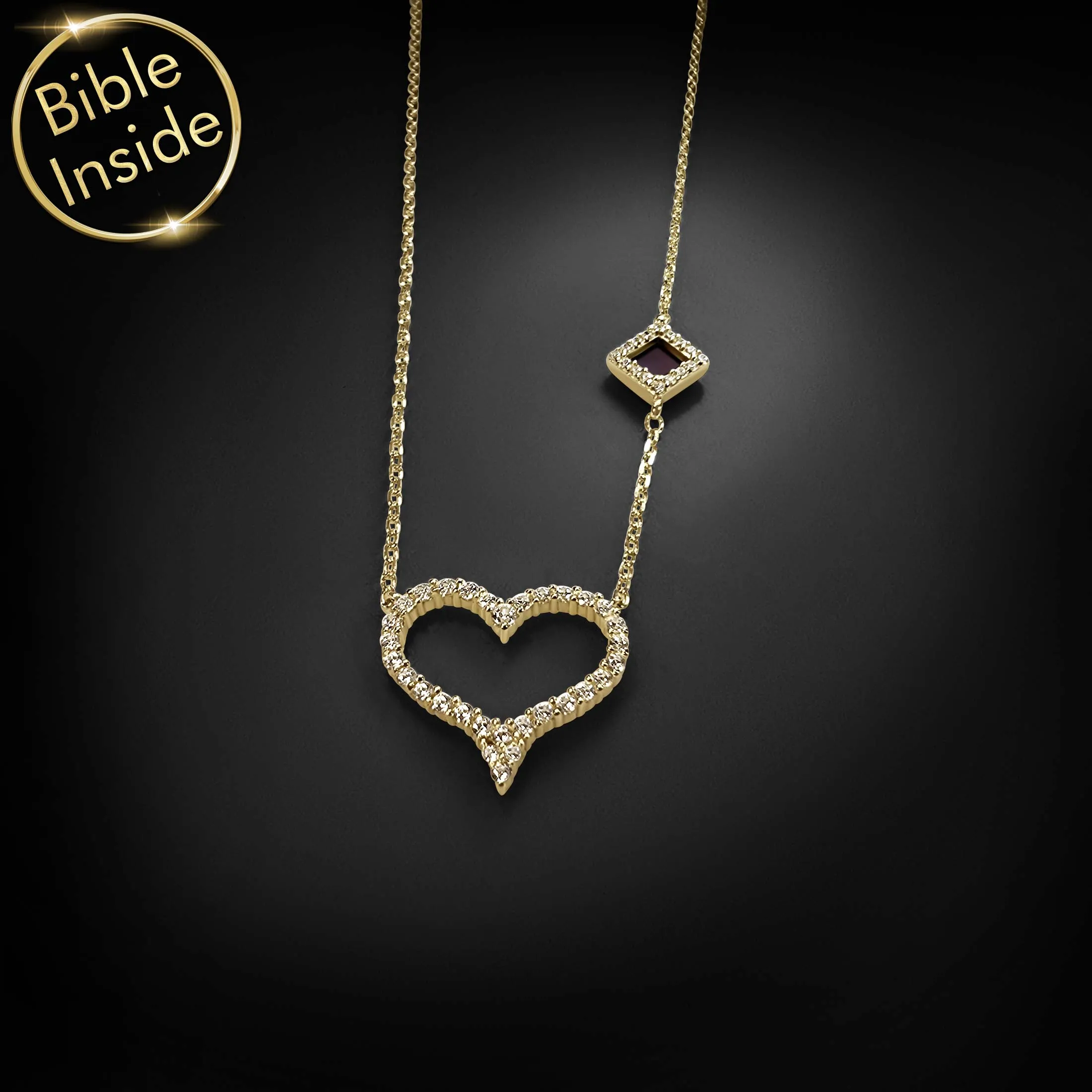 Bible Scripture Necklace With Nano Bible - Amora Necklace