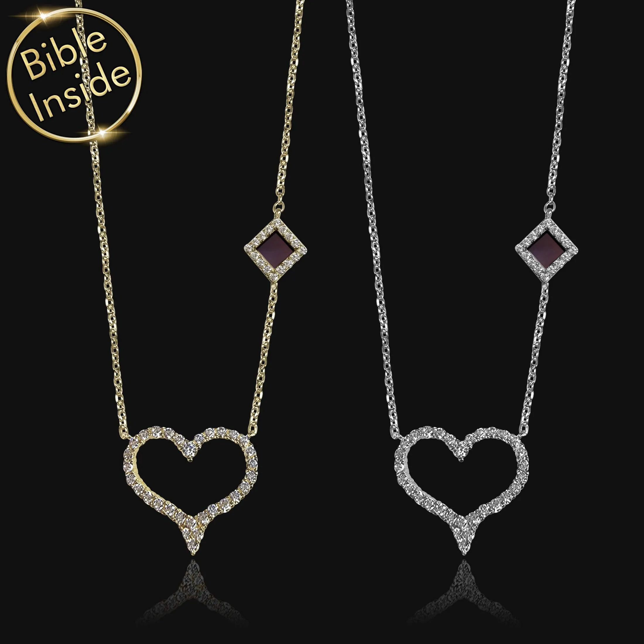 Bible Scripture Necklace With Nano Bible - Amora Necklace