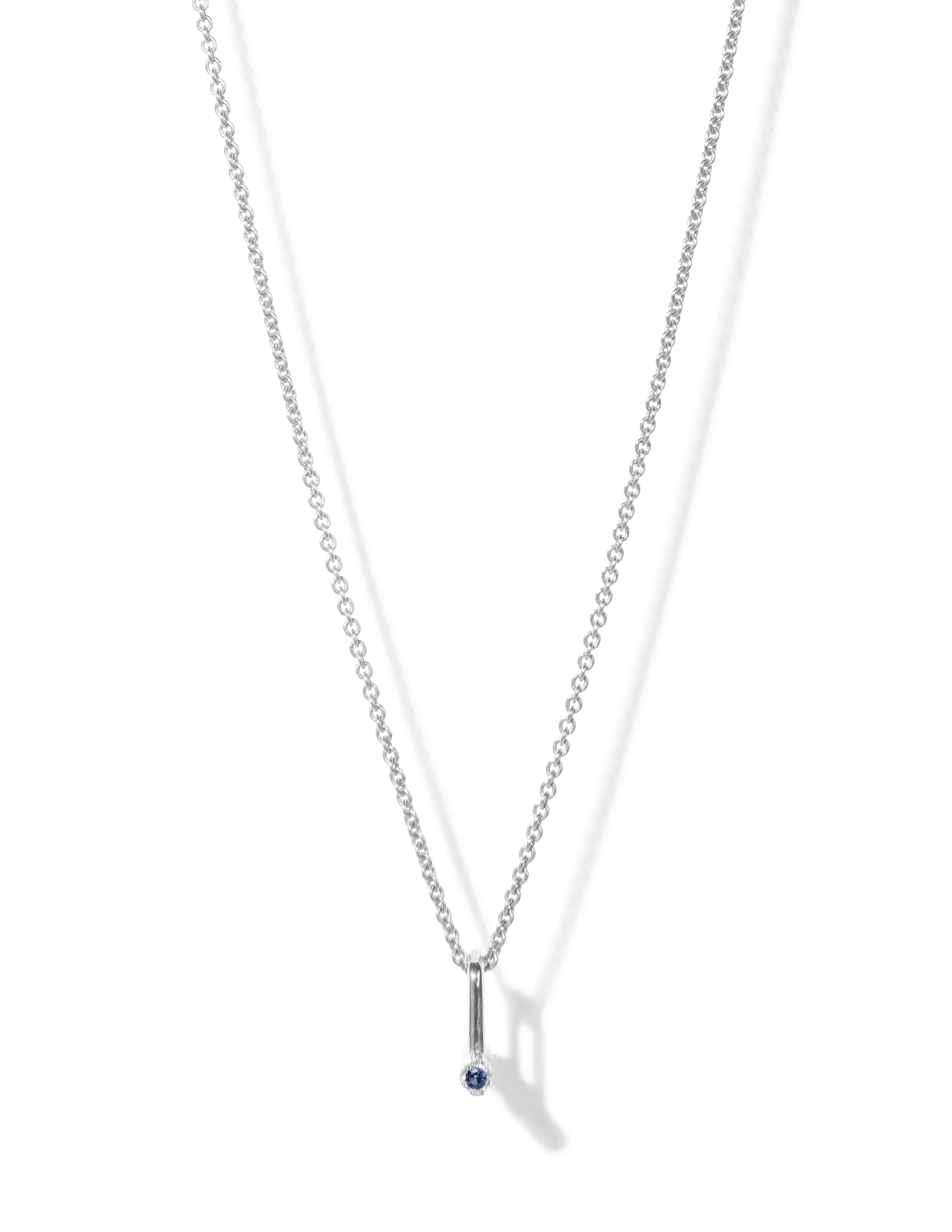 Birthstone Necklace <br> Silver