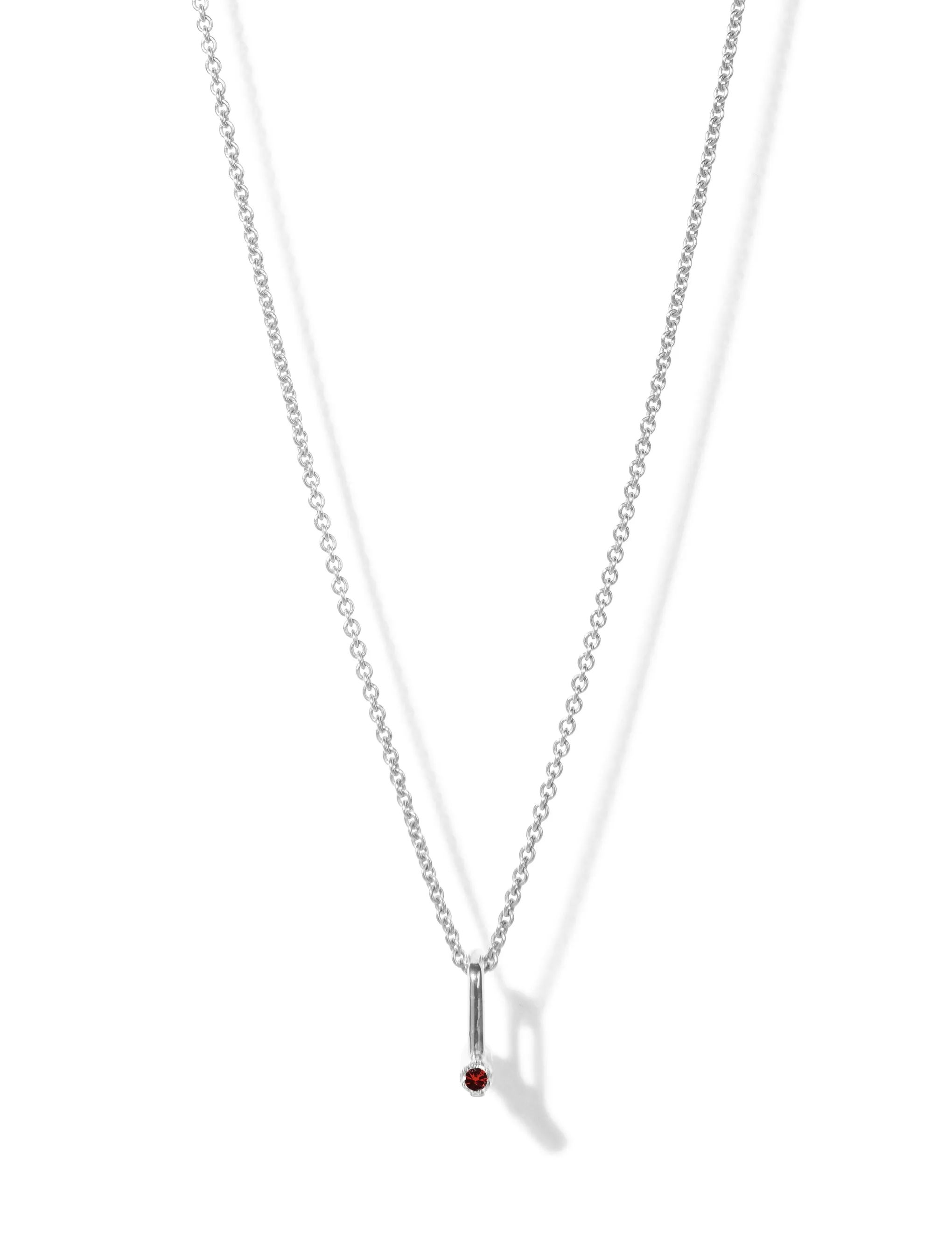 Birthstone Necklace <br> Silver