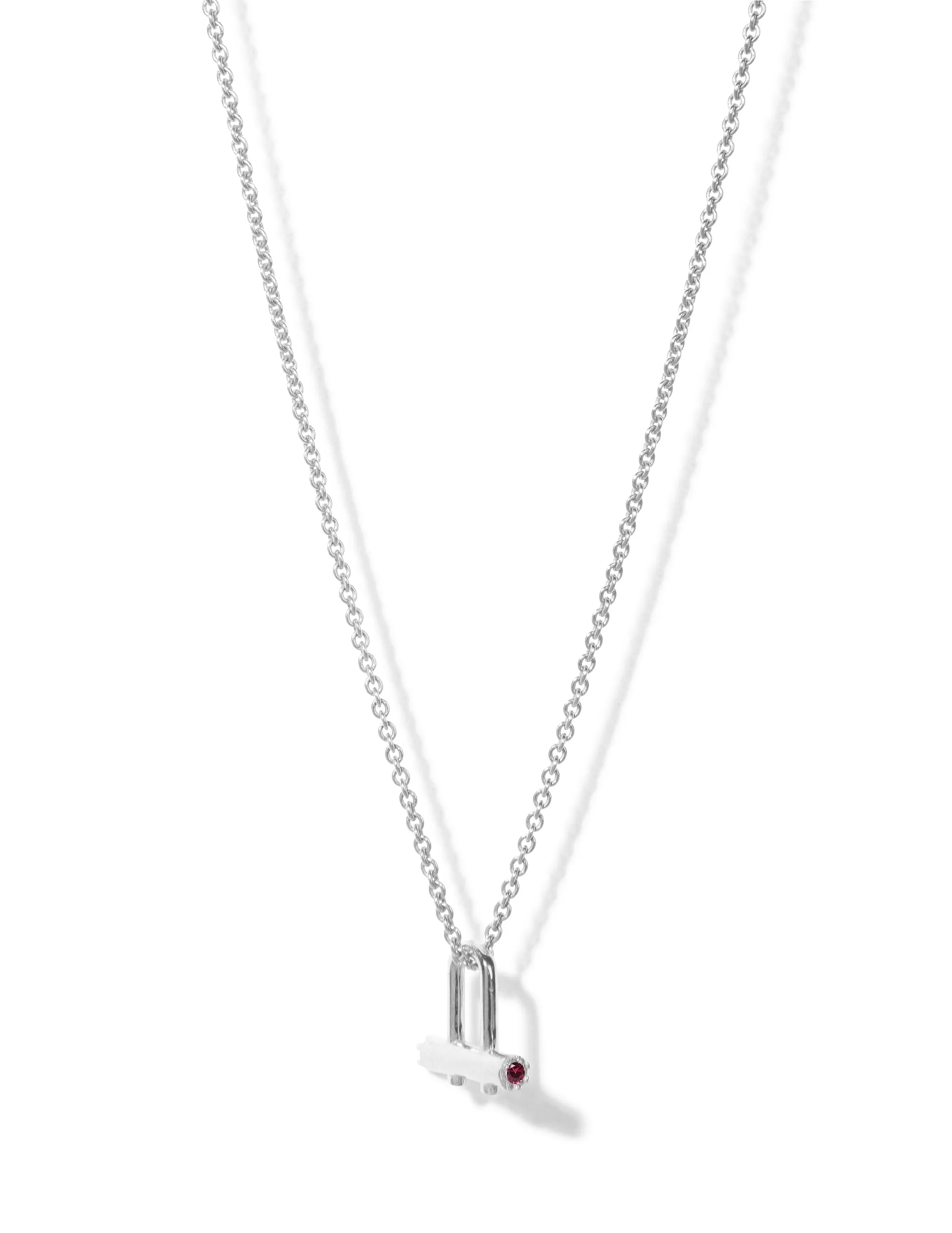 Birthstone Necklace <br> Silver