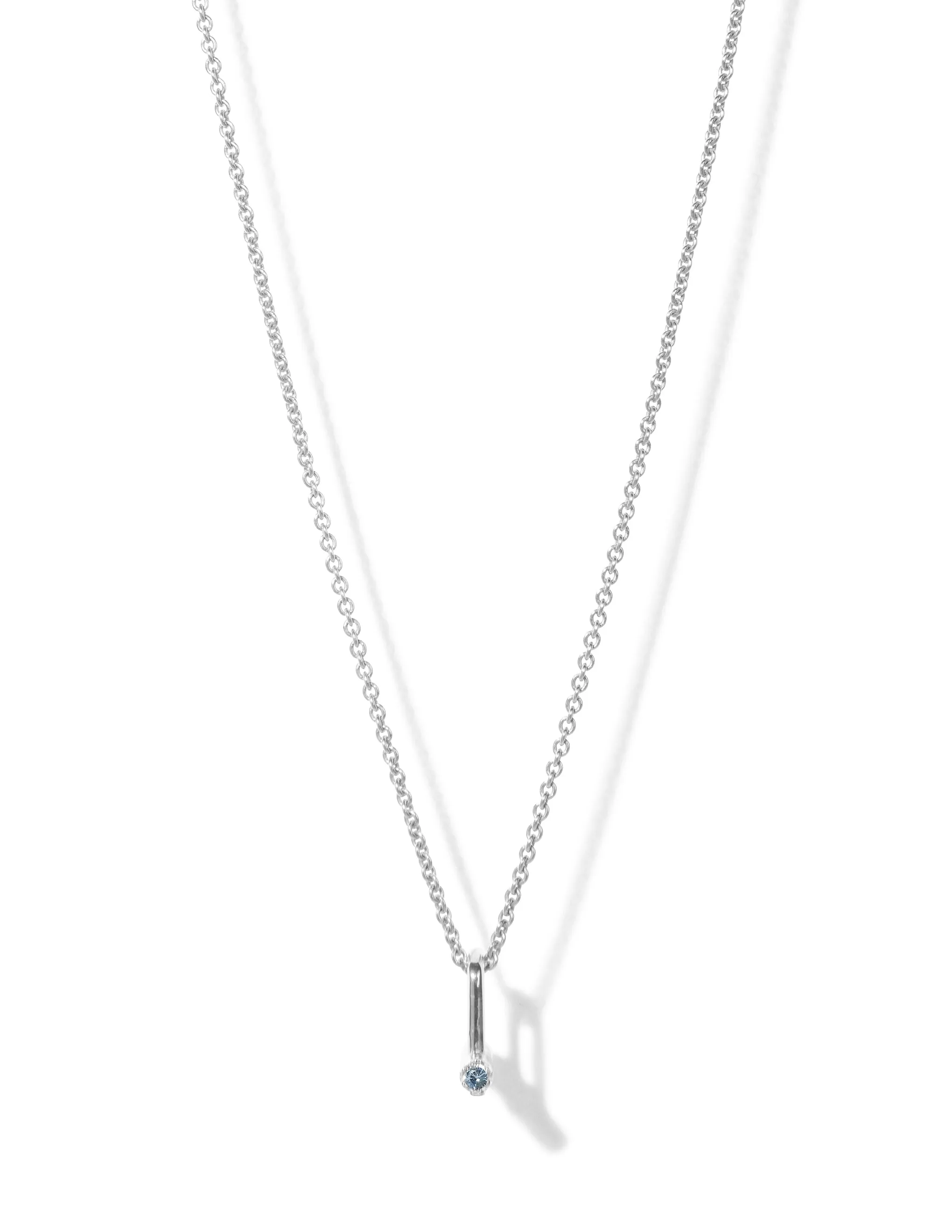 Birthstone Necklace <br> Silver