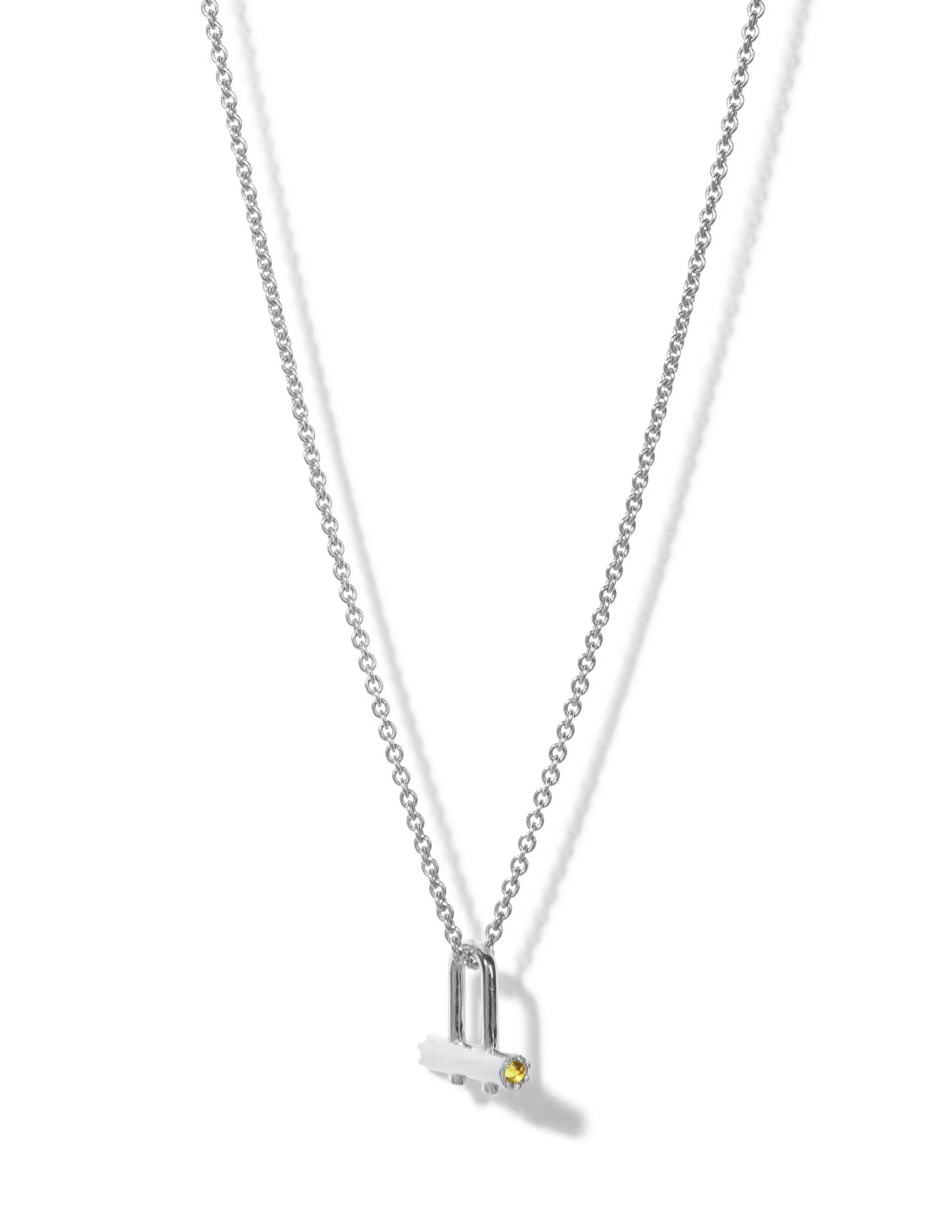 Birthstone Necklace <br> Silver