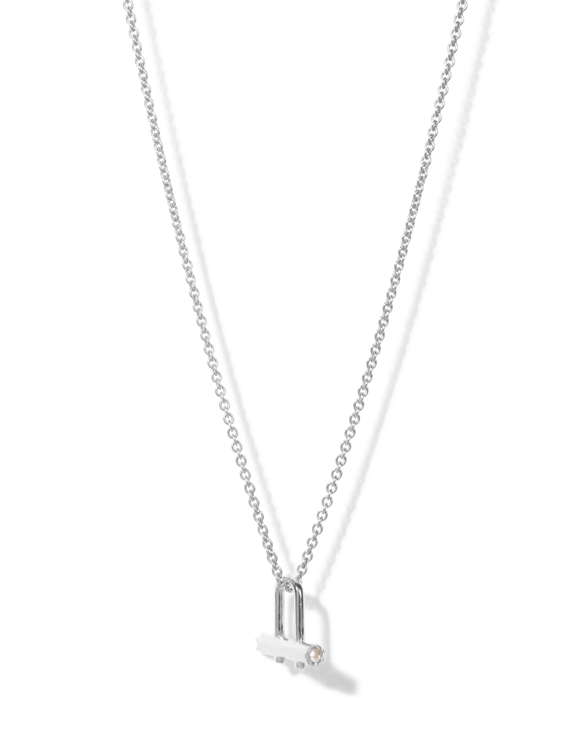 Birthstone Necklace <br> Silver