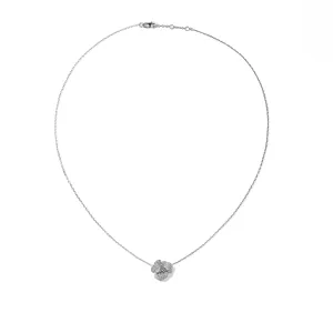 Bloom Mini Flower White Diamond Necklace