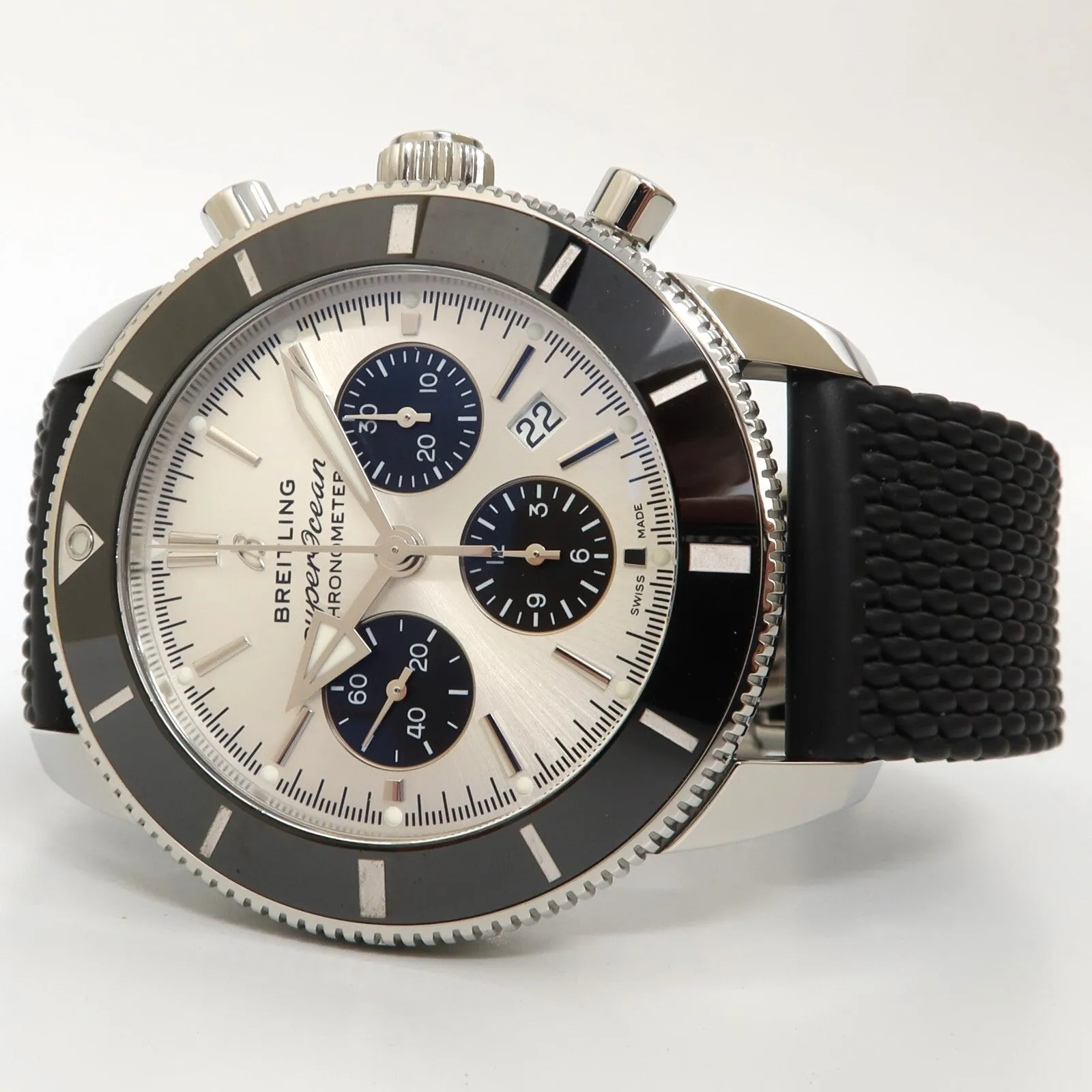 Breitling Superocean Heritage II Chronograph B01 Silver Panda Dial Steel  AB0162