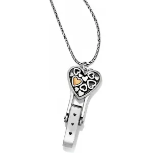 Brighton | Floating Heart Badge Clip Necklace | Women's