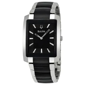 Bulova Dress Black Dial Two-tone Men's Watch 98A117