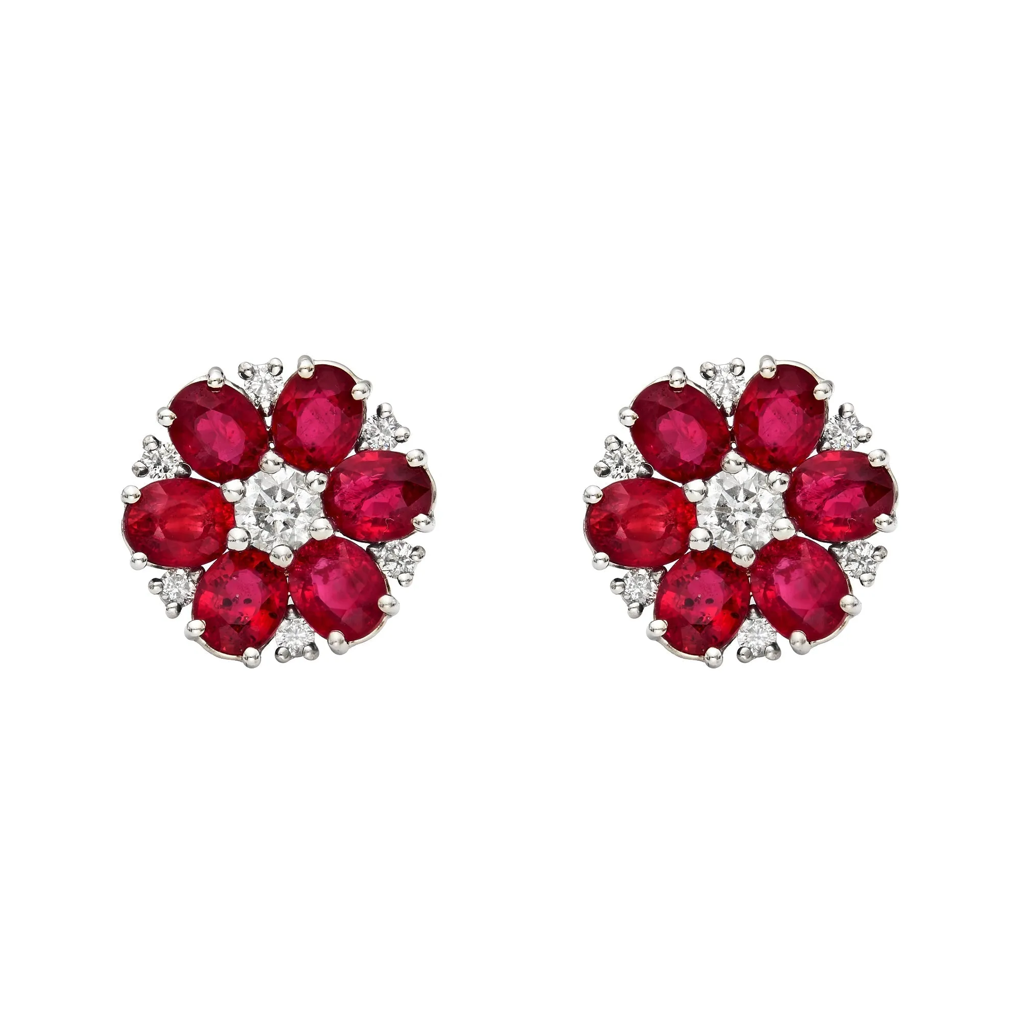 Camellia Ruby Stud Earrings