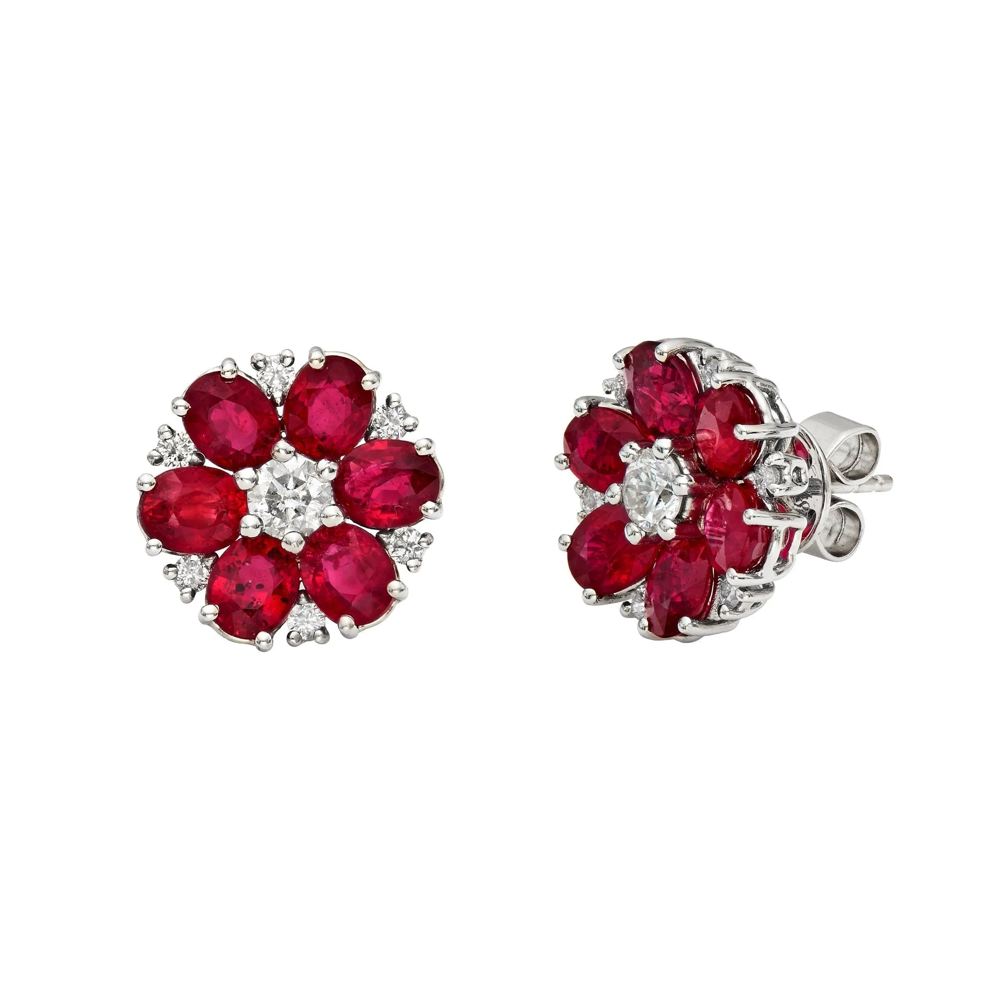 Camellia Ruby Stud Earrings