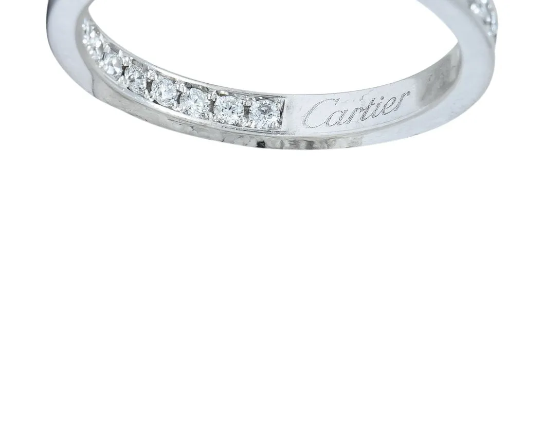 Cartier 1.80 CTW Diamond 18 Karat White Gold Contemporary In-Out Hoop Earrings