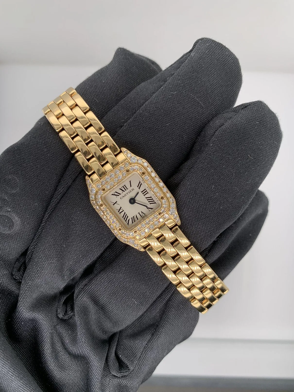 Cartier Panthere Mini 2360 18K Yellow Gold & Diamond Set Ladies Watch