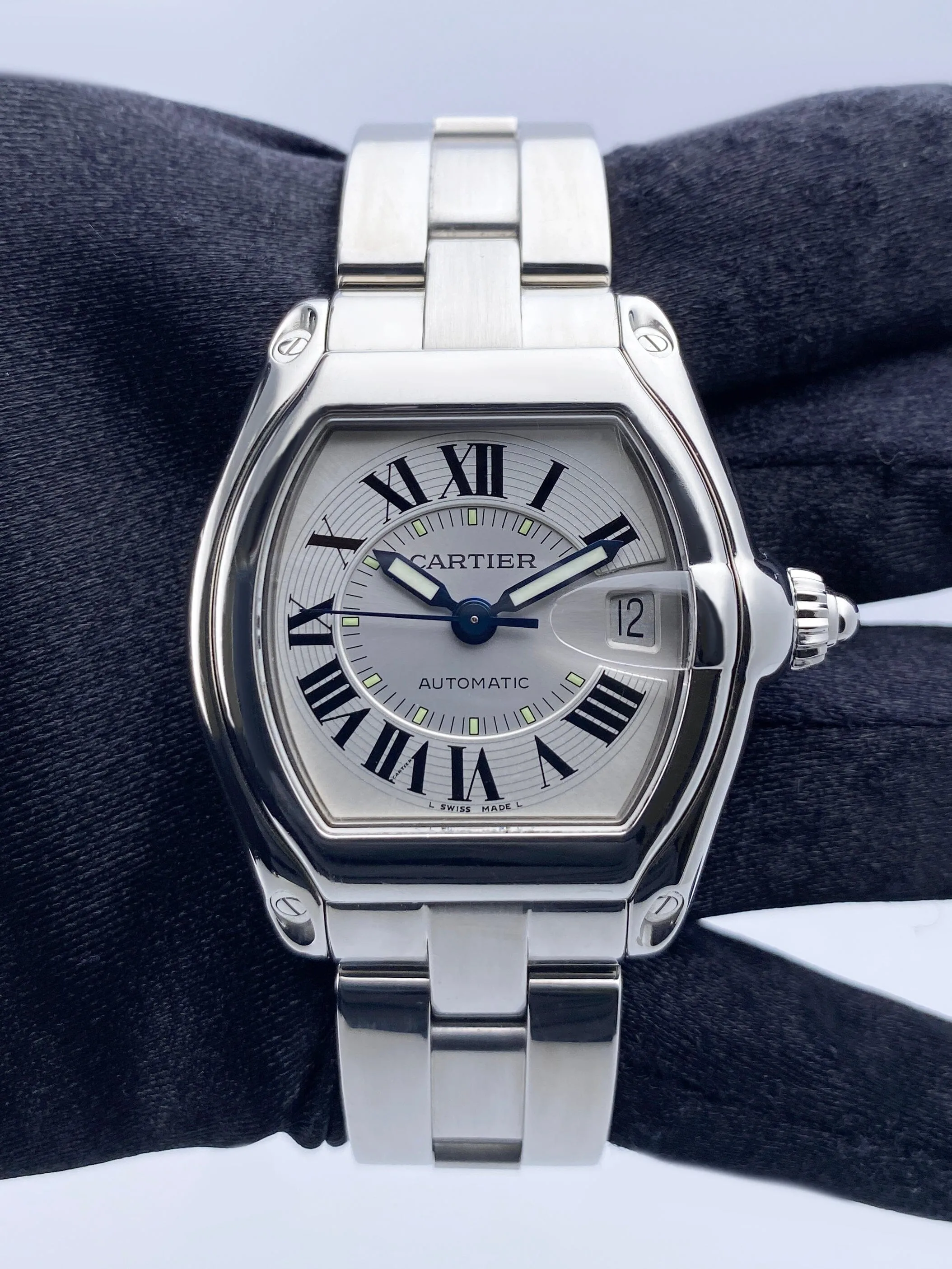 Cartier Roadster W62000V3 Stainless Steel Mens Watch