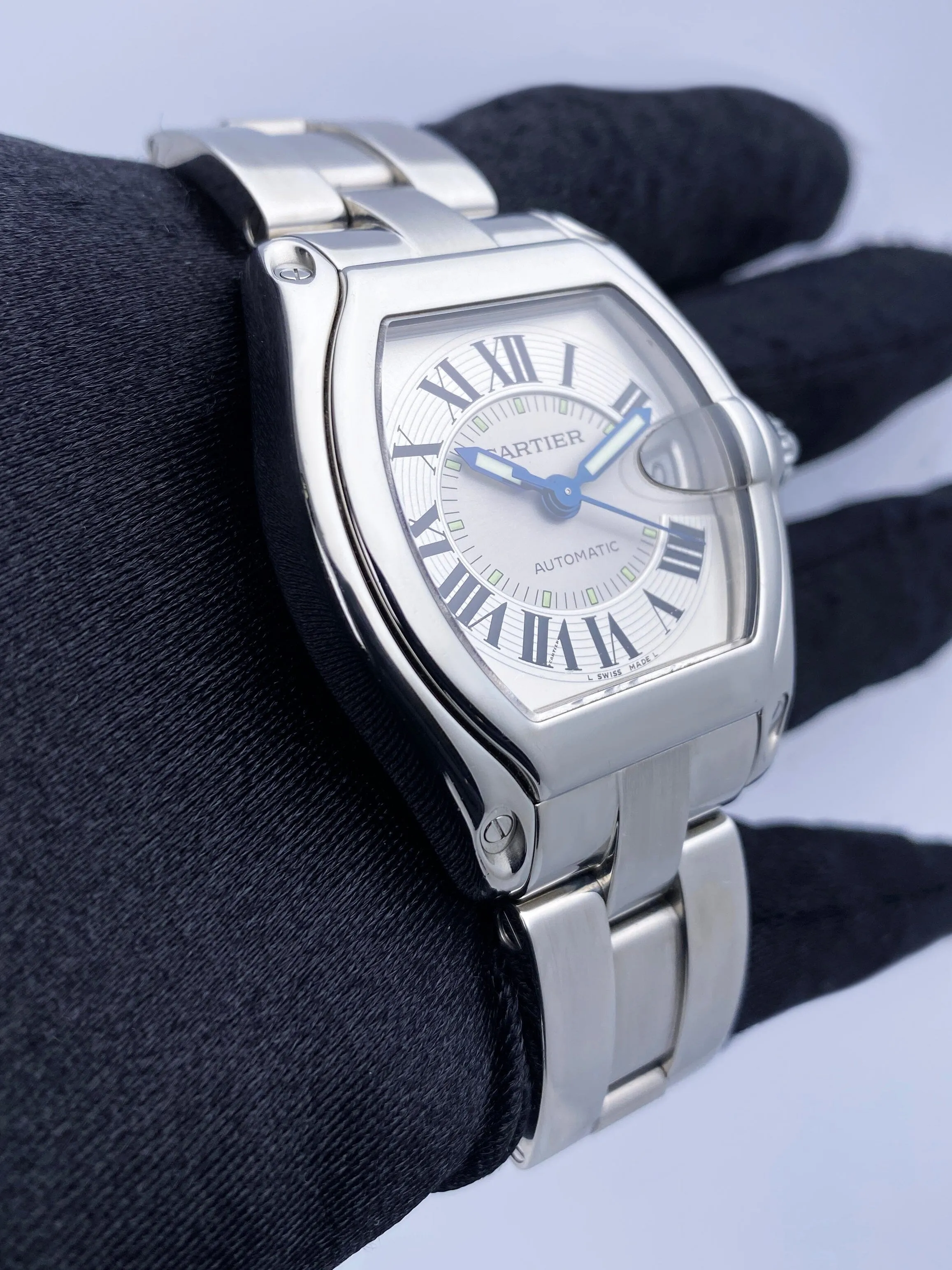 Cartier Roadster W62000V3 Stainless Steel Mens Watch