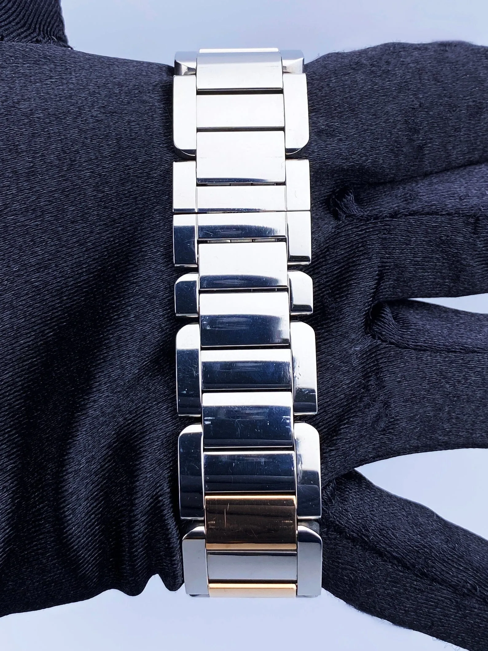 Cartier Tank Anglaise W5310007 Rose Gold & Stainless Steel Ladies Watch