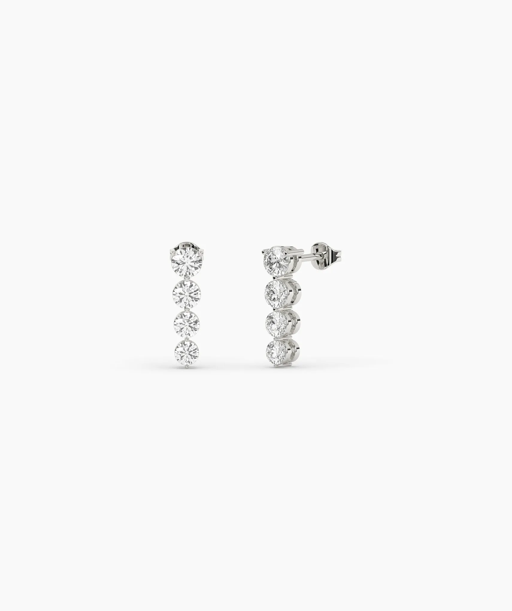 Cascading Diamond Drop Earrings