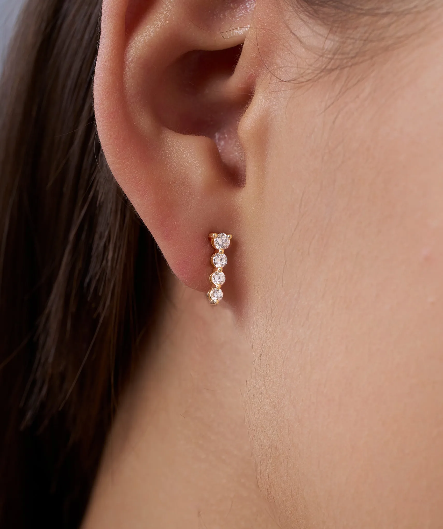 Cascading Diamond Drop Earrings