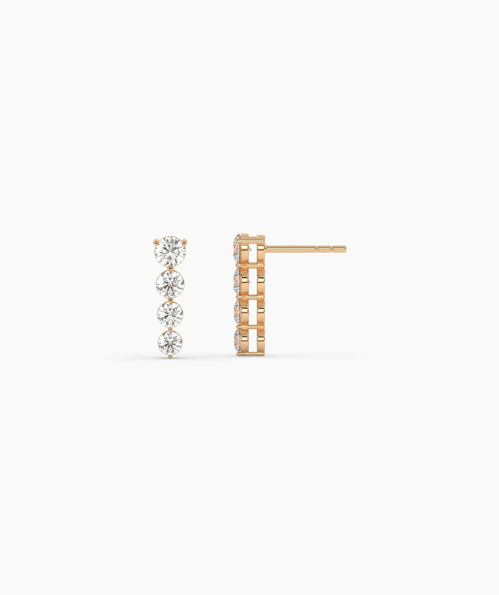 Cascading Diamond Drop Earrings
