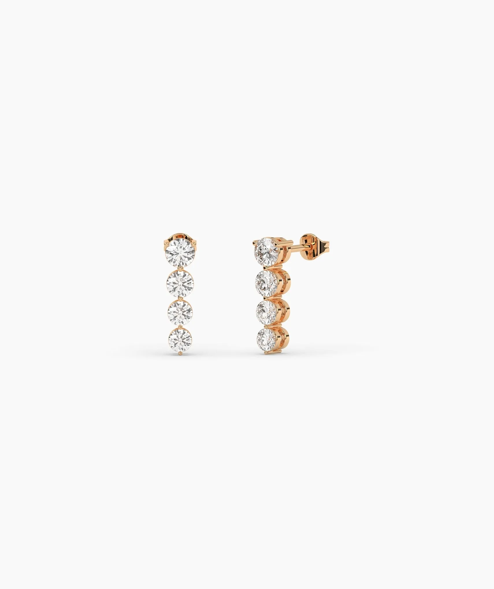 Cascading Diamond Drop Earrings