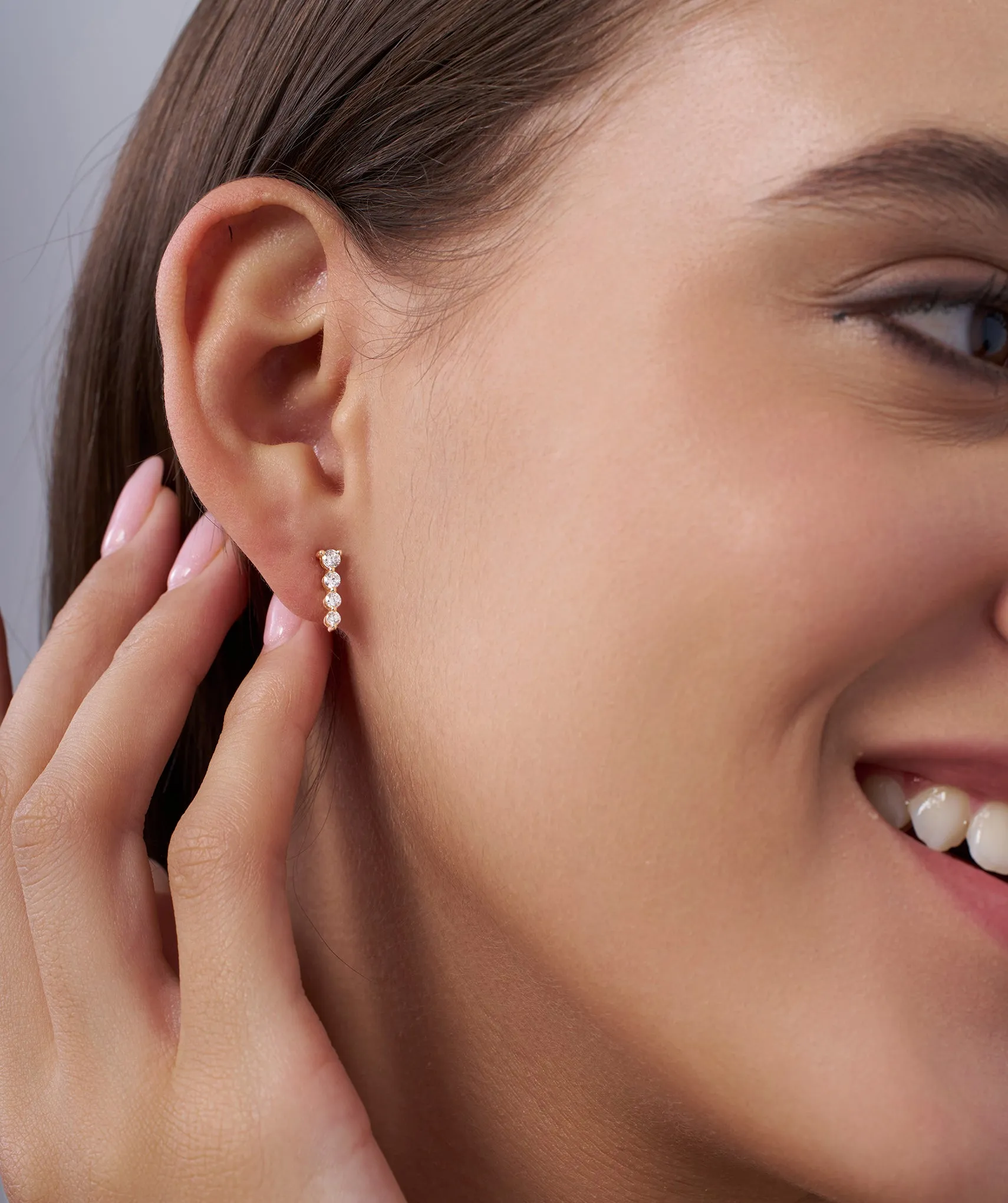 Cascading Diamond Drop Earrings