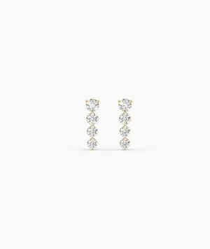 Cascading Diamond Drop Earrings