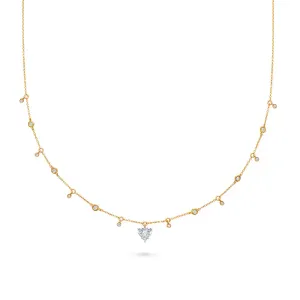 Catena Illusion Heart Shaped Charm Necklace