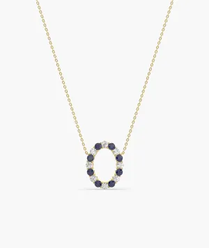 Celestial Sapphire Loop Necklace