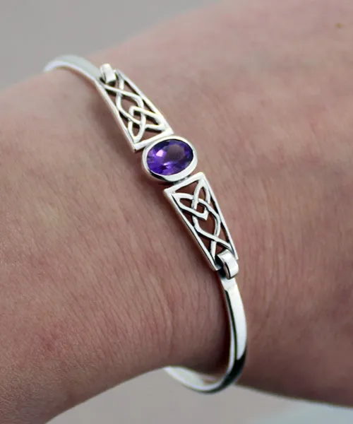 Celtic Bangle with Gem