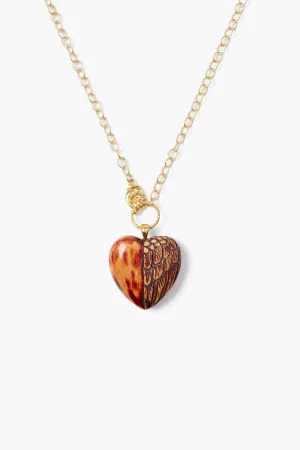 Chan Luu- NG-15096LQ- Wood & Stone Heart Necklace